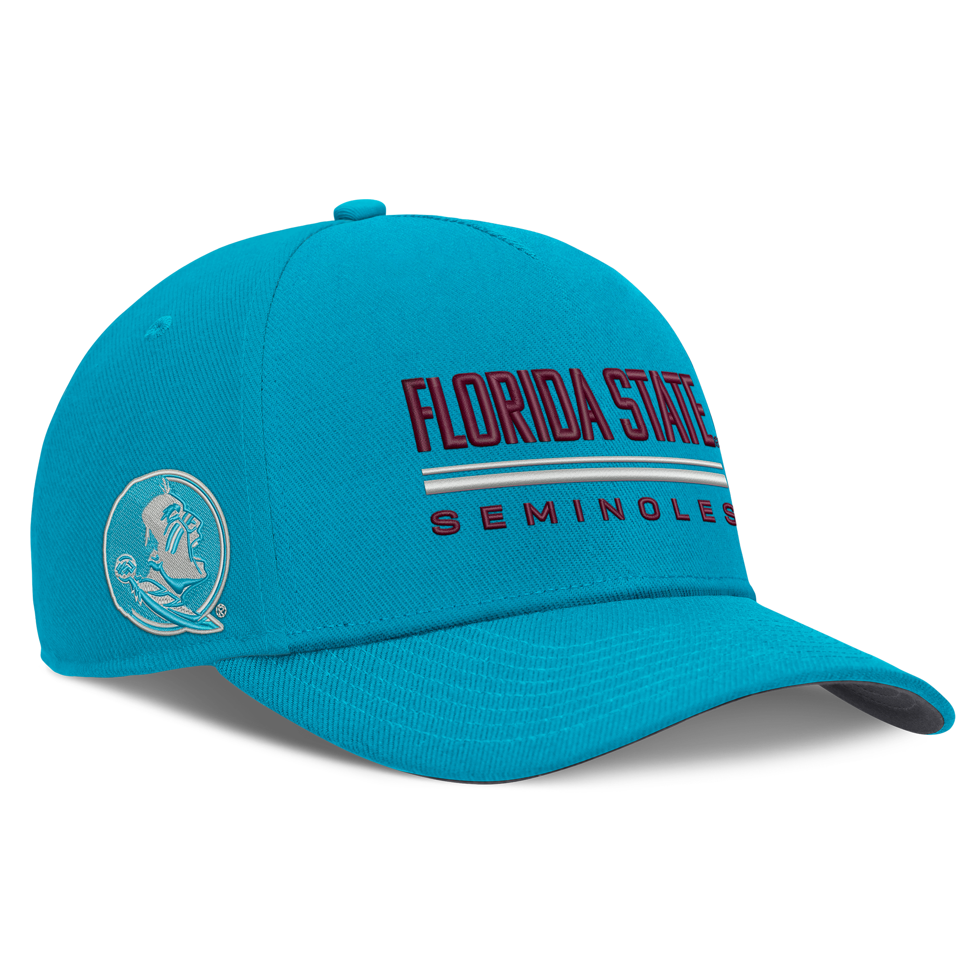 Men's Nike  Turquoise Florida State Seminoles 2026 Sideline Dri-FIT Rise Adjustable Hat