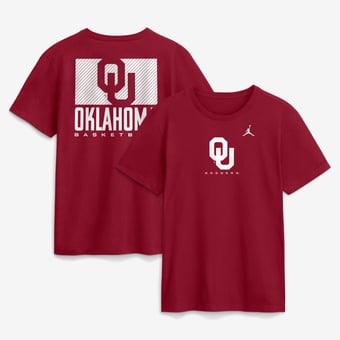 Men's Jordan Brand  Crimson Oklahoma Sooners Courtside Dri-FIT T-Shirt