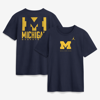 Men's Jordan Brand  Navy Michigan Wolverines Courtside Dri-FIT T-Shirt