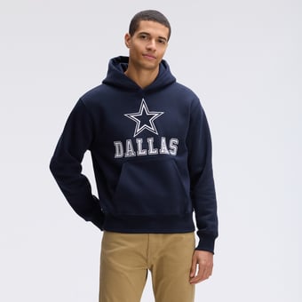 Fanatics Navy Dallas Cowboys IconicFleece Flocked Hoodie