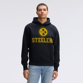 Fanatics Black Pittsburgh Steelers IconicFleece Flocked Hoodie