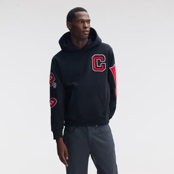 Fanatics Black Kansas City Chiefs IconicFleece Letterman Hoodie