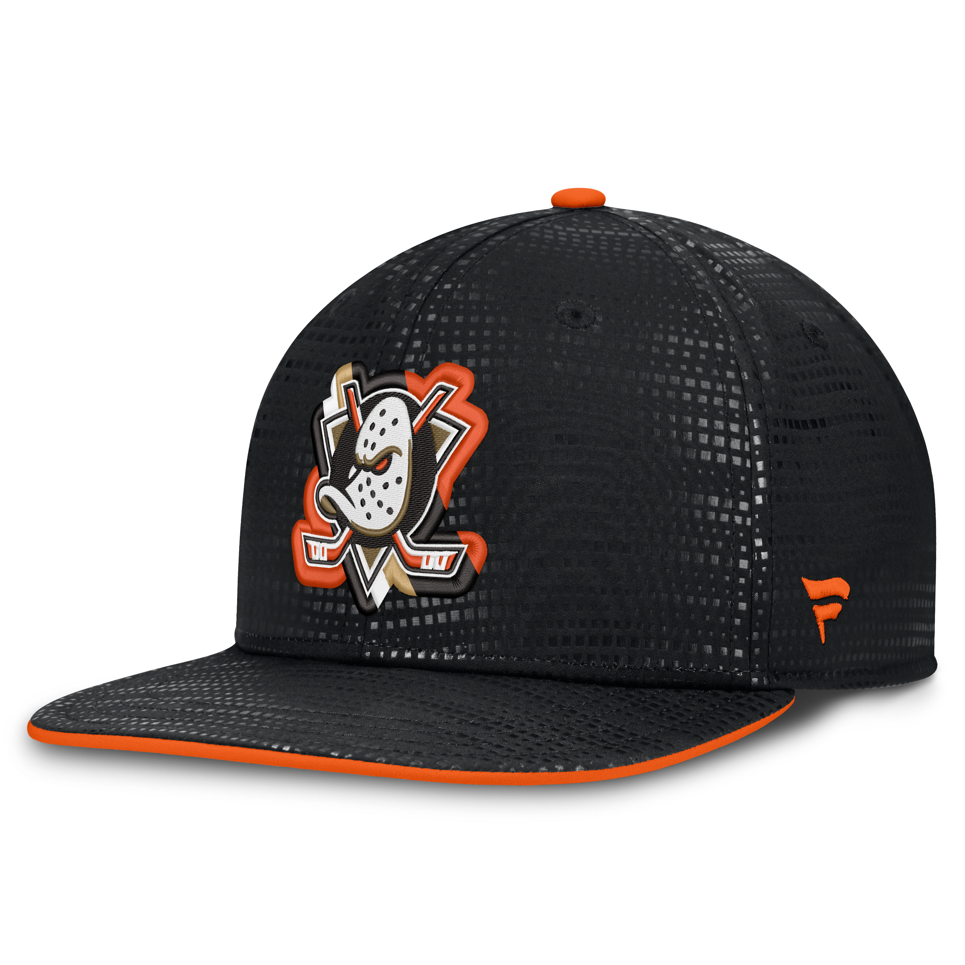 Men's Fanatics Black Anaheim Ducks Authentic Pro Rink Square Visor Snapback Hat