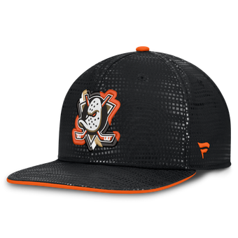 Men's Fanatics Black Anaheim Ducks Authentic Pro Rink Square Visor Snapback Hat