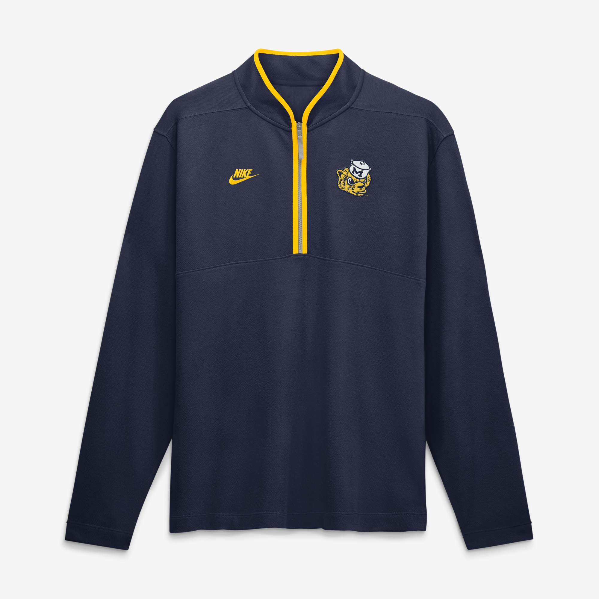 Men’s Nike Navy Michigan Wolverines Courtside Victory Dri-FIT Half-Zip Pullover