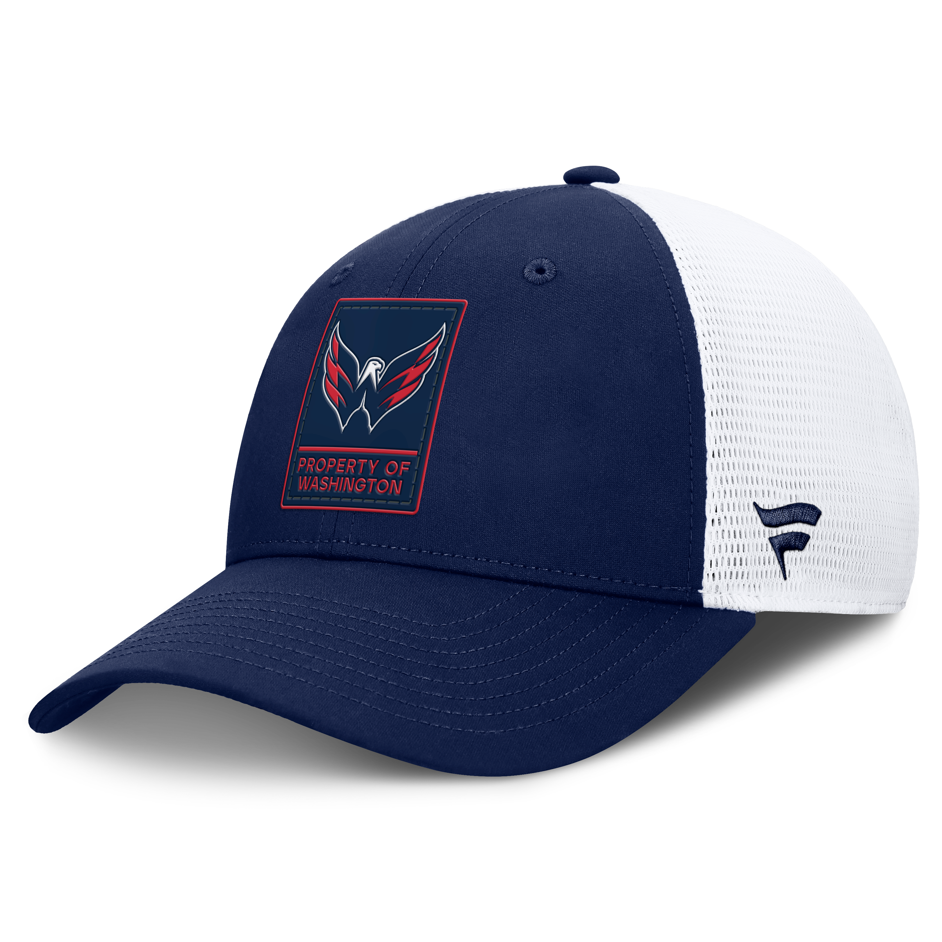 Men's Fanatics Navy/White Washington Capitals Authentic Pro Train Meshback Adjustable Hat