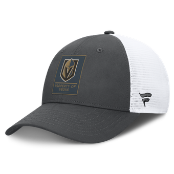 Men's Fanatics Charcoal/White Vegas Golden Knights Authentic Pro Train Meshback Adjustable Hat