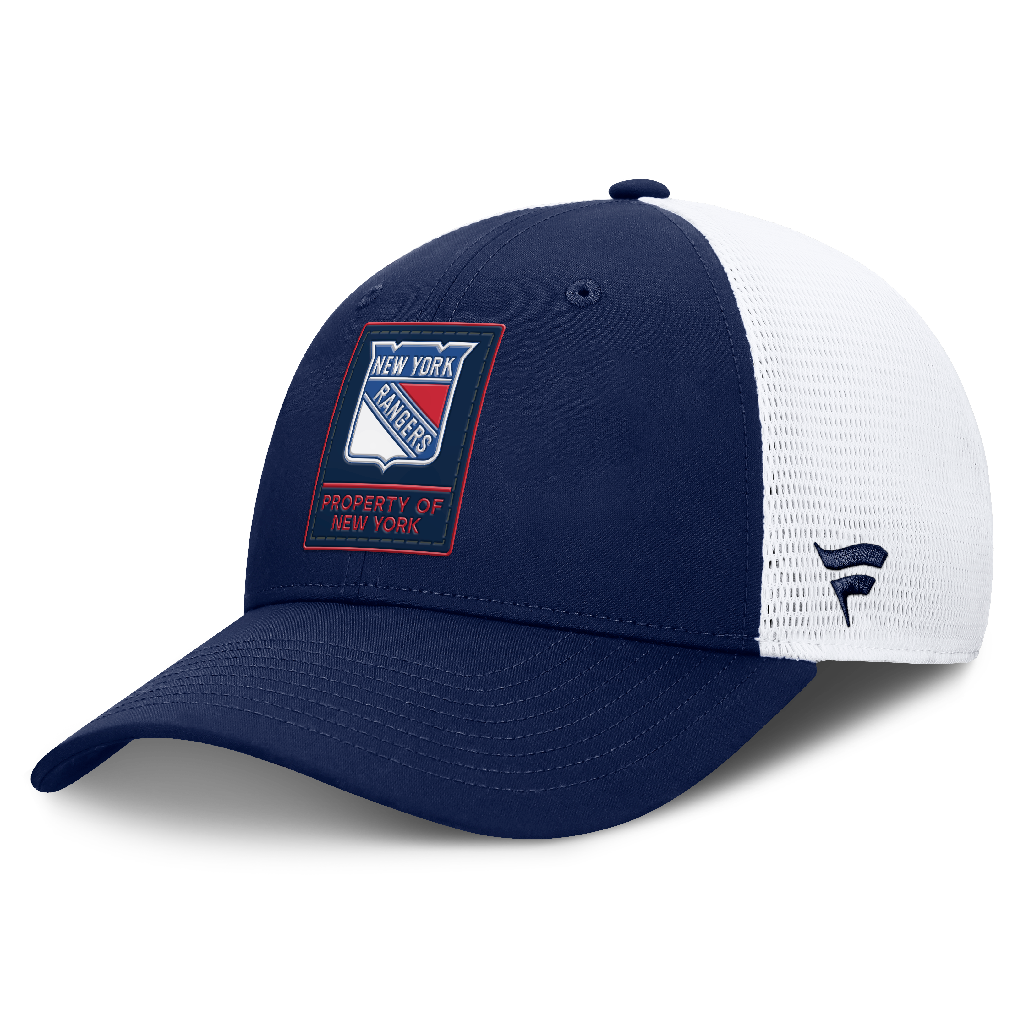 Men's Fanatics Navy/White New York Rangers Authentic Pro Train Meshback Adjustable Hat