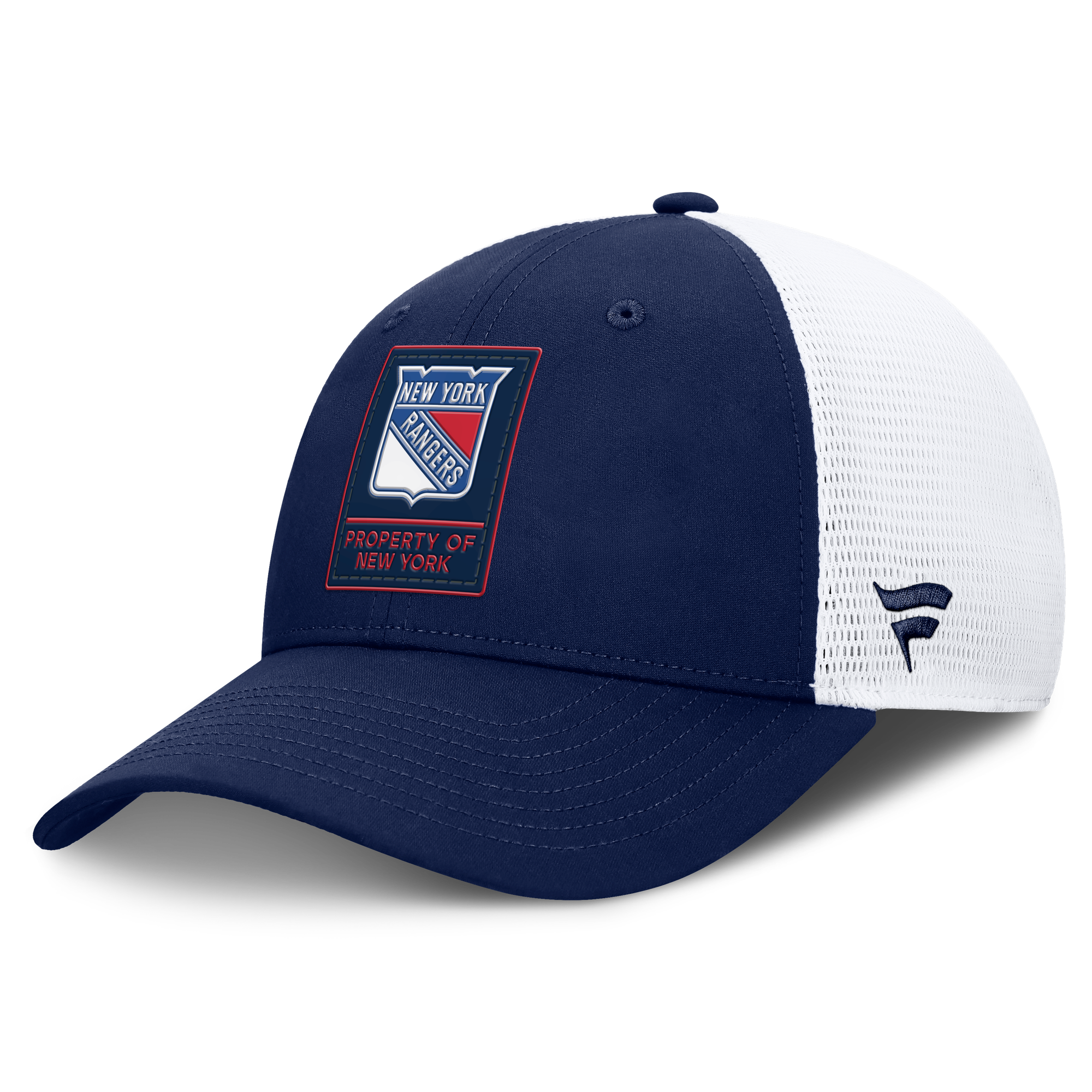 Men's Fanatics Navy/White New York Rangers Authentic Pro Train Meshback Adjustable Hat