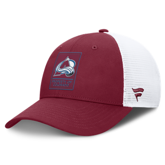 Men's Fanatics Burgundy/White Colorado Avalanche Authentic Pro Train Meshback Adjustable Hat