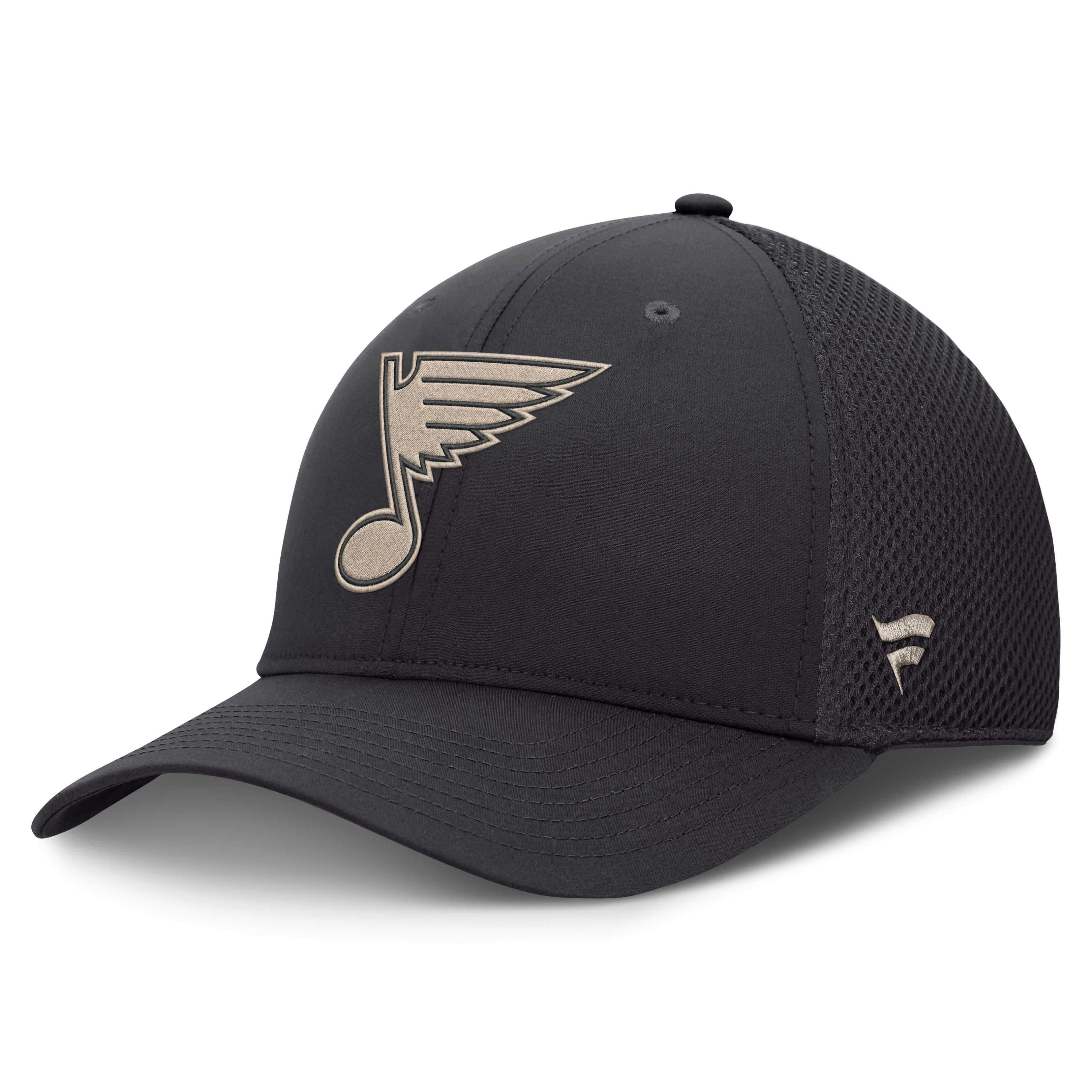 Men's Fanatics Charcoal St. Louis Blues Road Meshback Stretch Hat