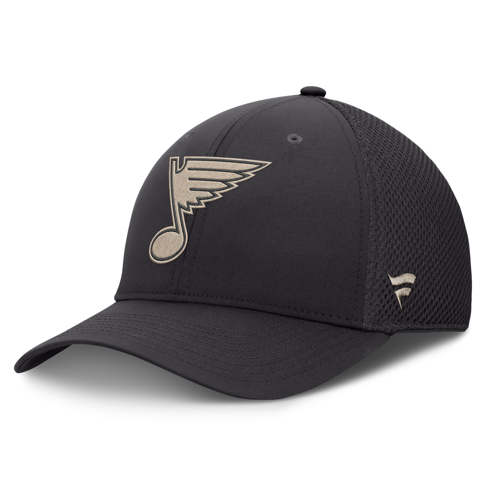Men's Fanatics Charcoal St. Louis Blues Road Meshback Stretch Hat