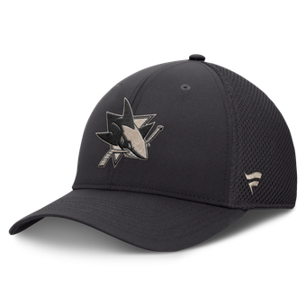 Men's Fanatics Charcoal San Jose Sharks Authentic Pro Road Meshback Stretch Hat