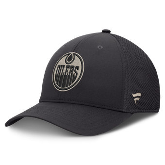 Men's Fanatics Charcoal Edmonton Oilers Authentic Pro Road Meshback Stretch Hat