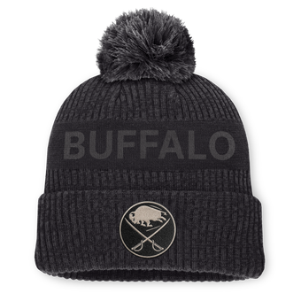 Men's Fanatics Charcoal Buffalo Sabres Road Phantom Cuffed Knit Hat with Pom