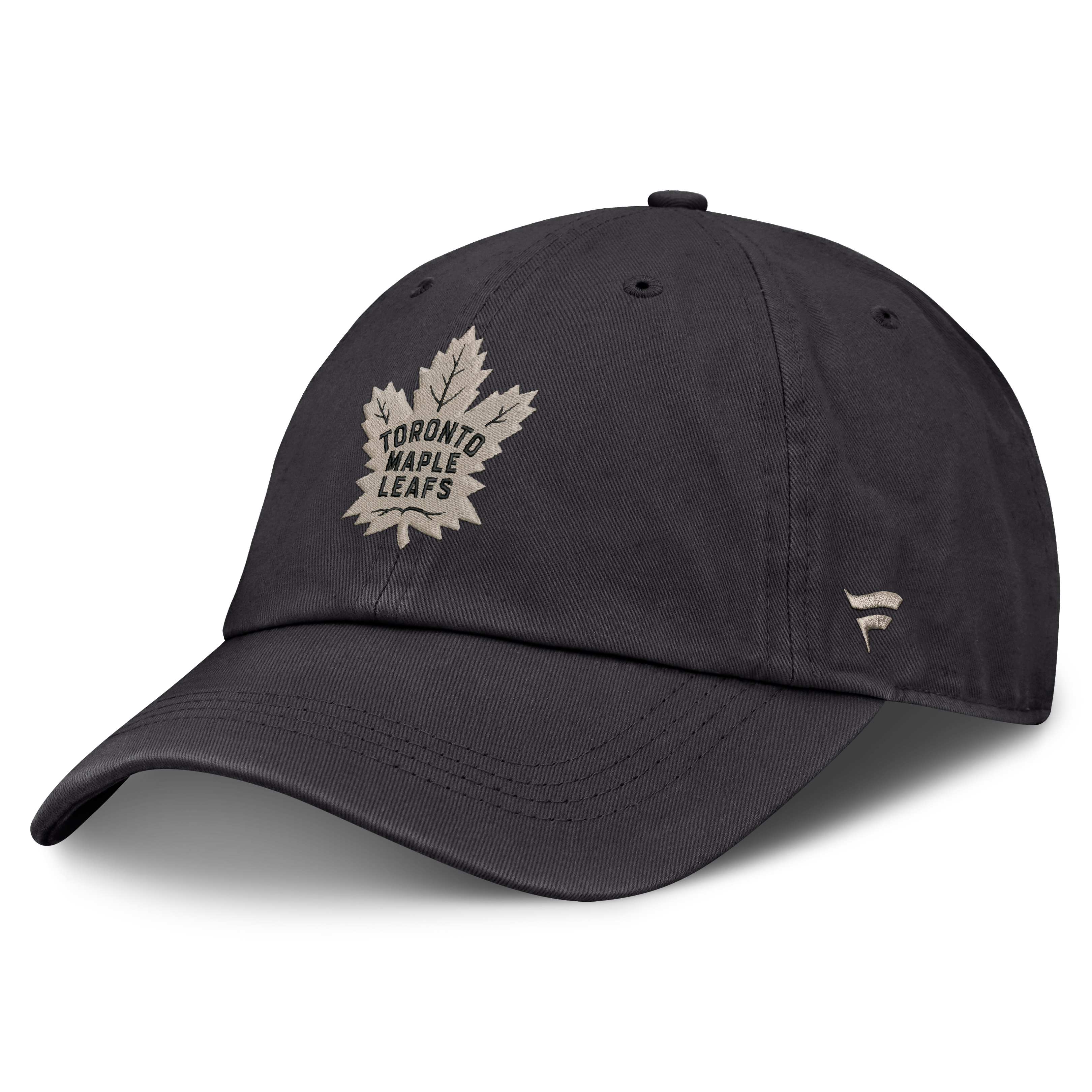 Men's Fanatics Charcoal Toronto Maple Leafs Road Phantom Washed Adjustable Hat