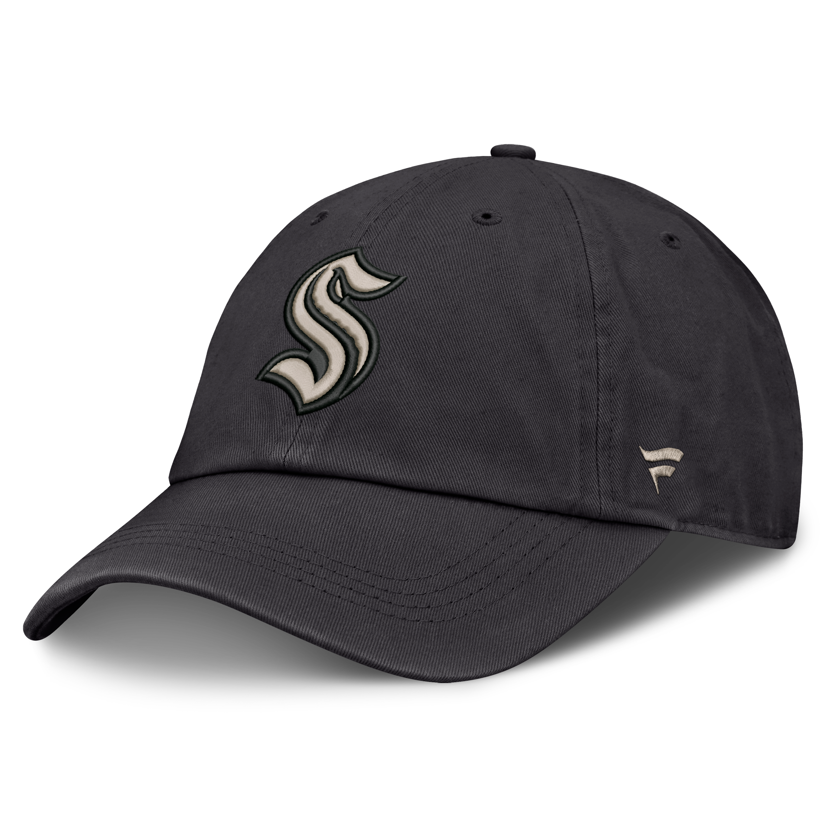 Men's Fanatics Charcoal Seattle Kraken Road Phantom Washed Adjustable Hat