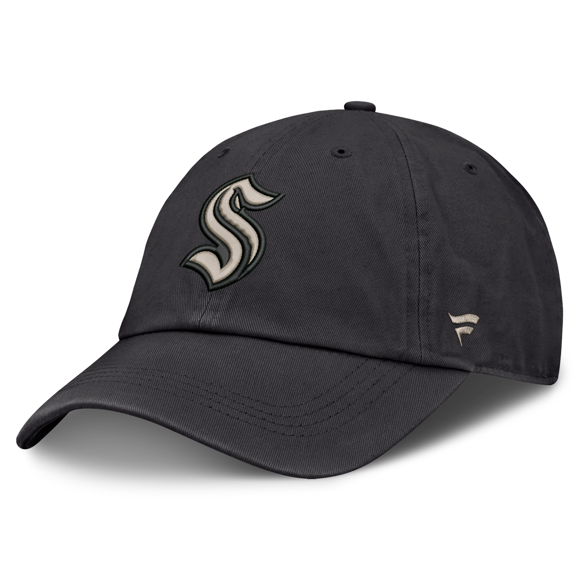Men's Fanatics Charcoal Seattle Kraken Road Phantom Washed Adjustable Hat