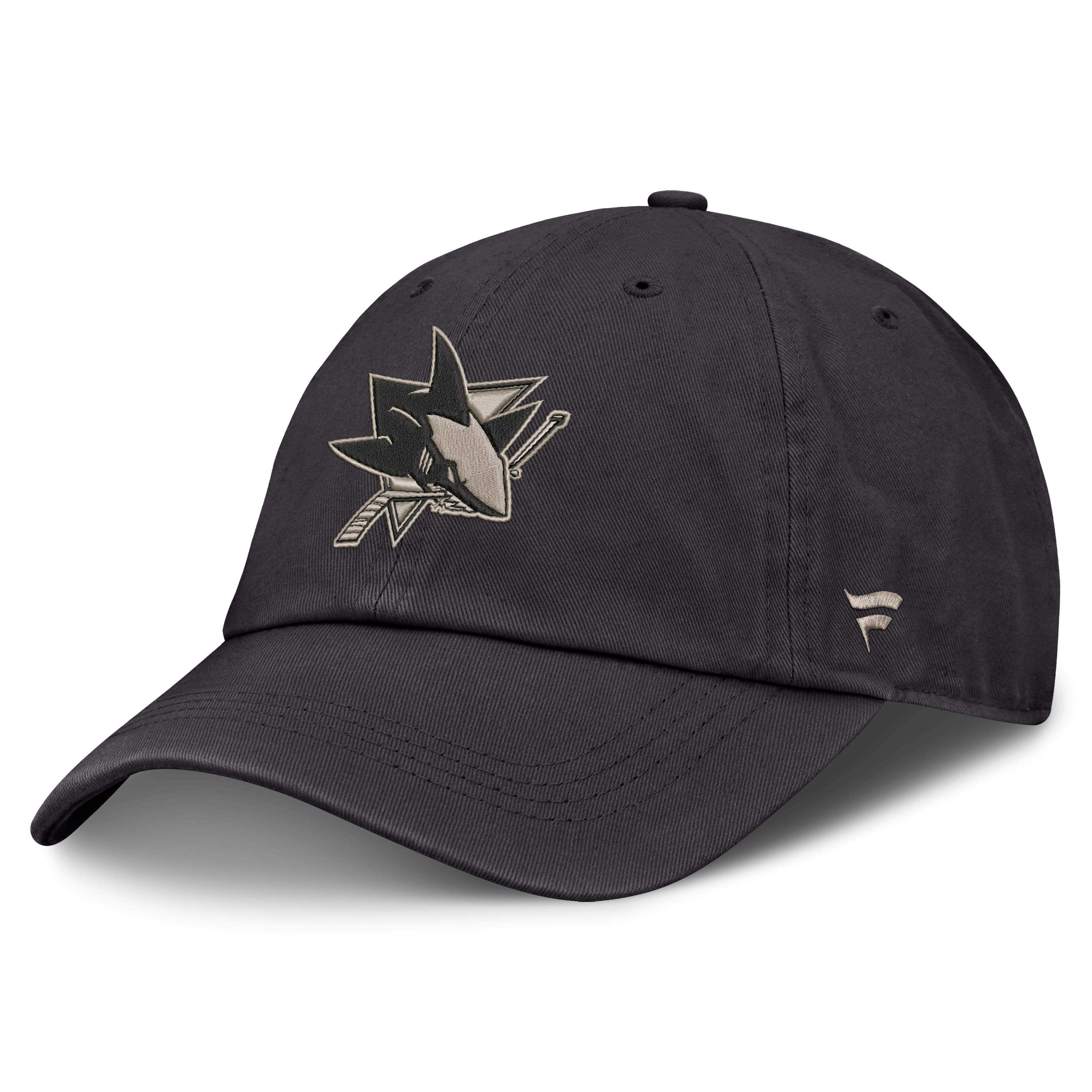 Men's Fanatics Charcoal San Jose Sharks Road Phantom Washed Adjustable Hat
