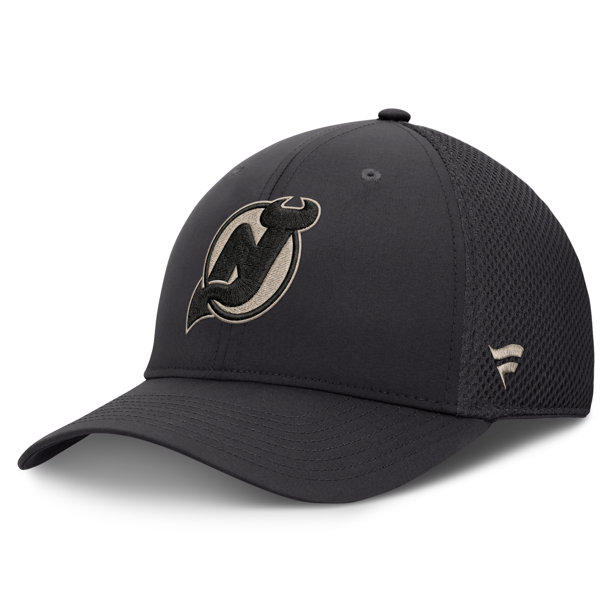 Men's Fanatics Charcoal New Jersey Devils Road Meshback Stretch Hat