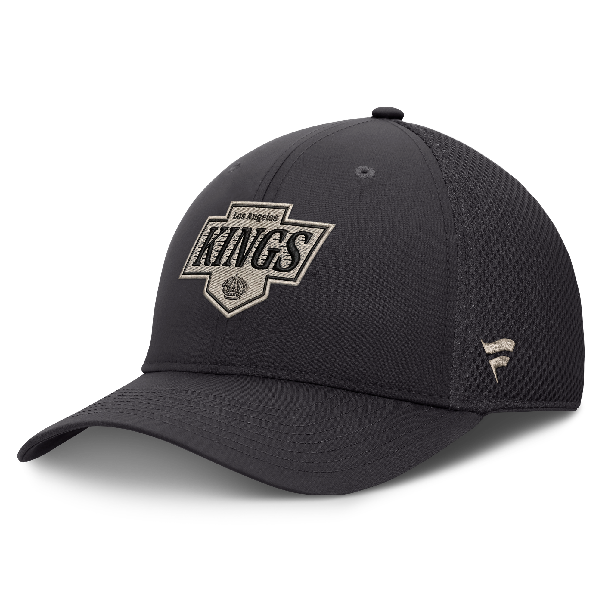 Men's Fanatics Charcoal Los Angeles Kings Road Meshback Stretch Hat