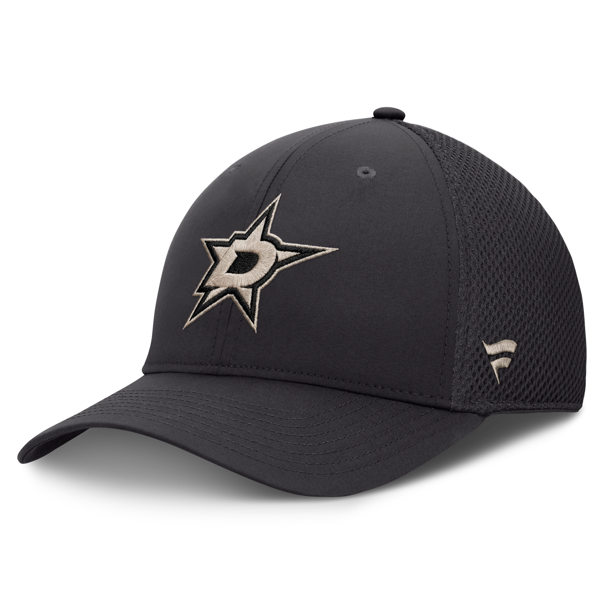Men's Fanatics Charcoal Dallas Stars Road Meshback Stretch Hat