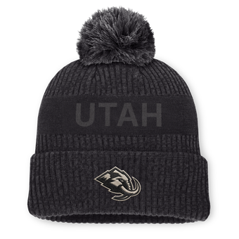 Men's Fanatics Charcoal Utah Mammoth Road Phantom Cuffed Knit Hat with Pom