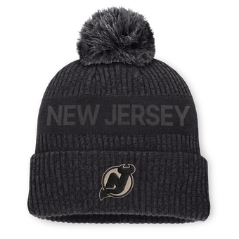 Men's Fanatics Charcoal New Jersey Devils Road Phantom Cuffed Knit Hat with Pom
