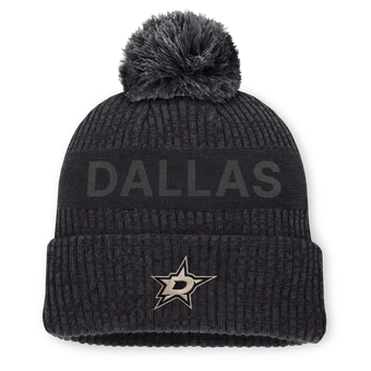 Men's Fanatics Charcoal Dallas Stars Road Phantom Cuffed Knit Hat with Pom