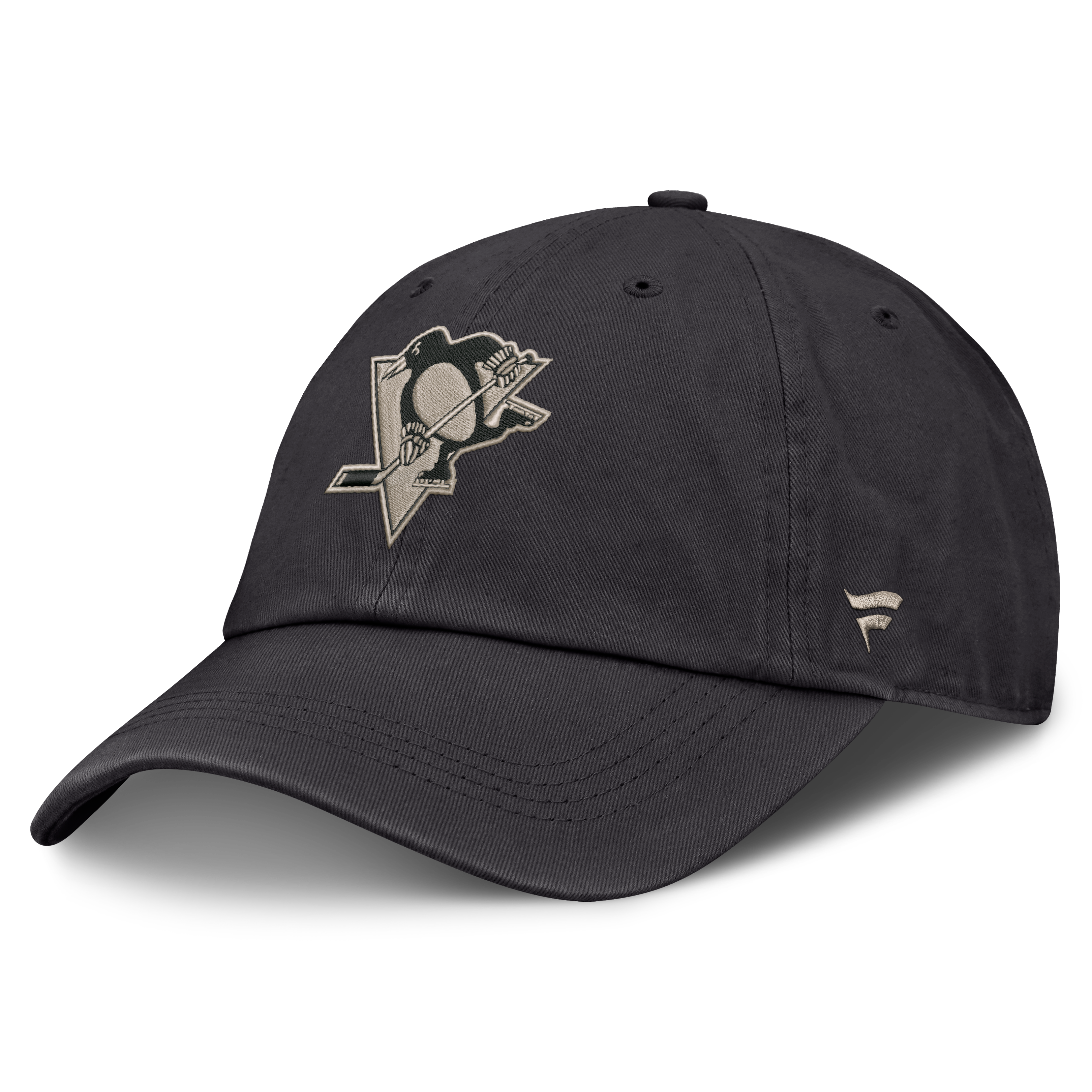 Men's Fanatics Charcoal Pittsburgh Penguins Road Phantom Washed Adjustable Hat