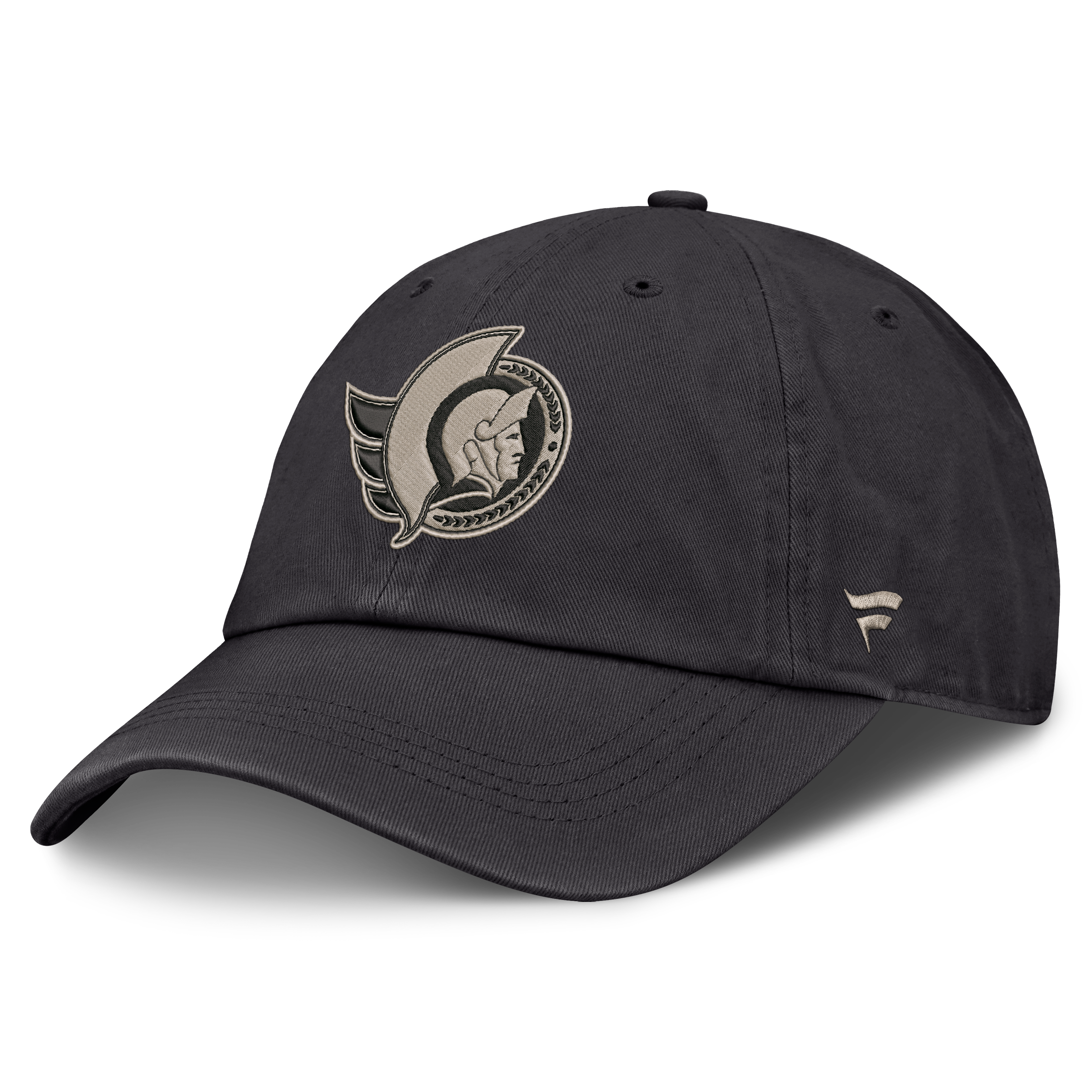 Men's Fanatics Charcoal Ottawa Senators Road Phantom Washed Adjustable Hat