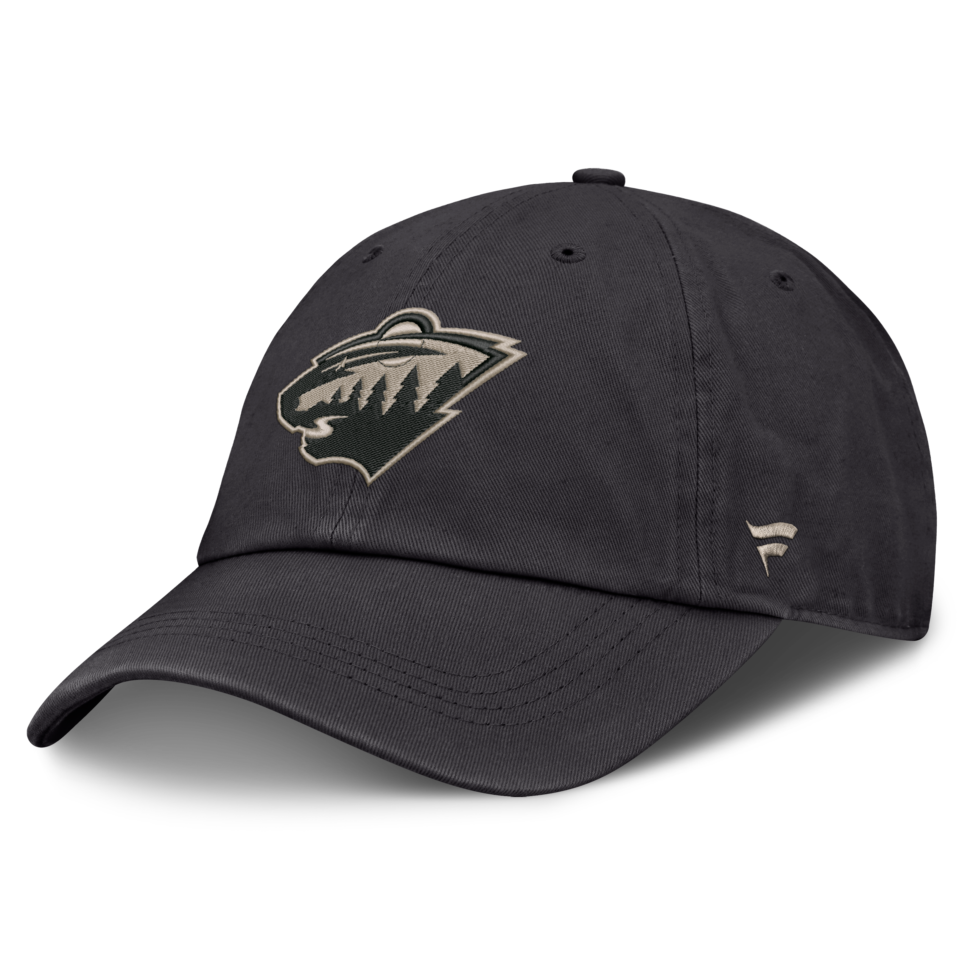 Men's Fanatics Charcoal Minnesota Wild Road Phantom Washed Adjustable Hat
