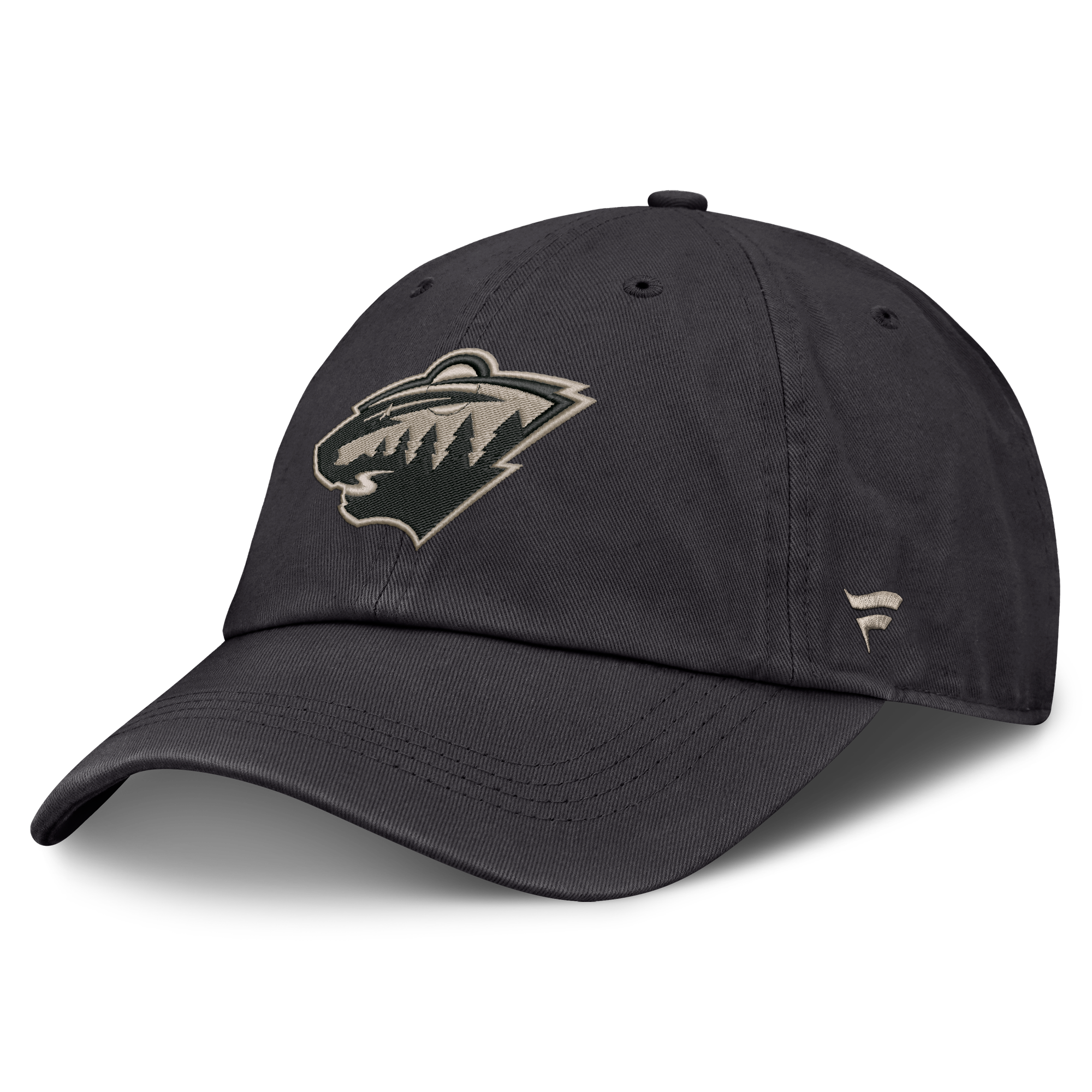 Men's Fanatics Charcoal Minnesota Wild Road Phantom Washed Adjustable Hat