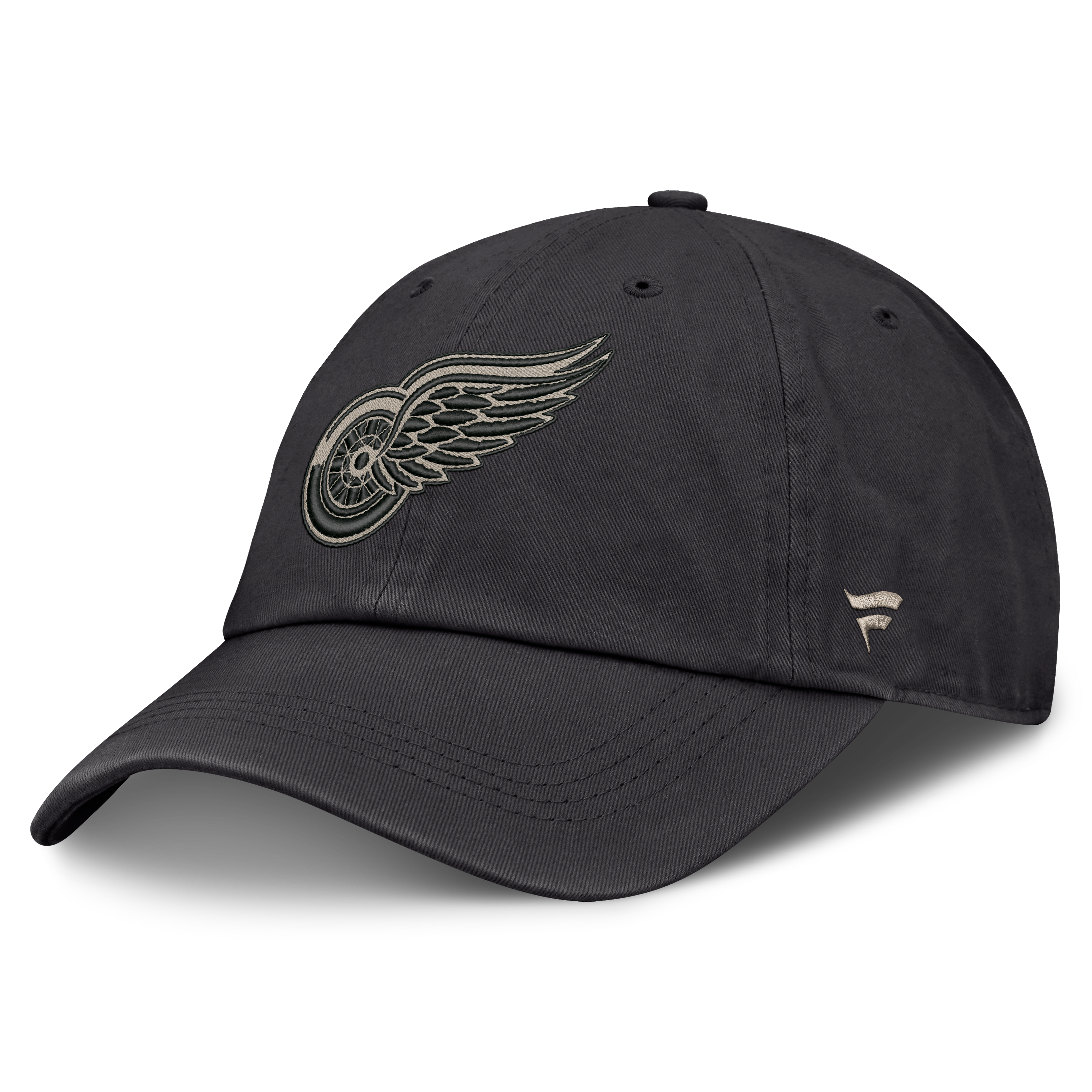 Men's Fanatics Charcoal Detroit Red Wings Road Phantom Washed Adjustable Hat
