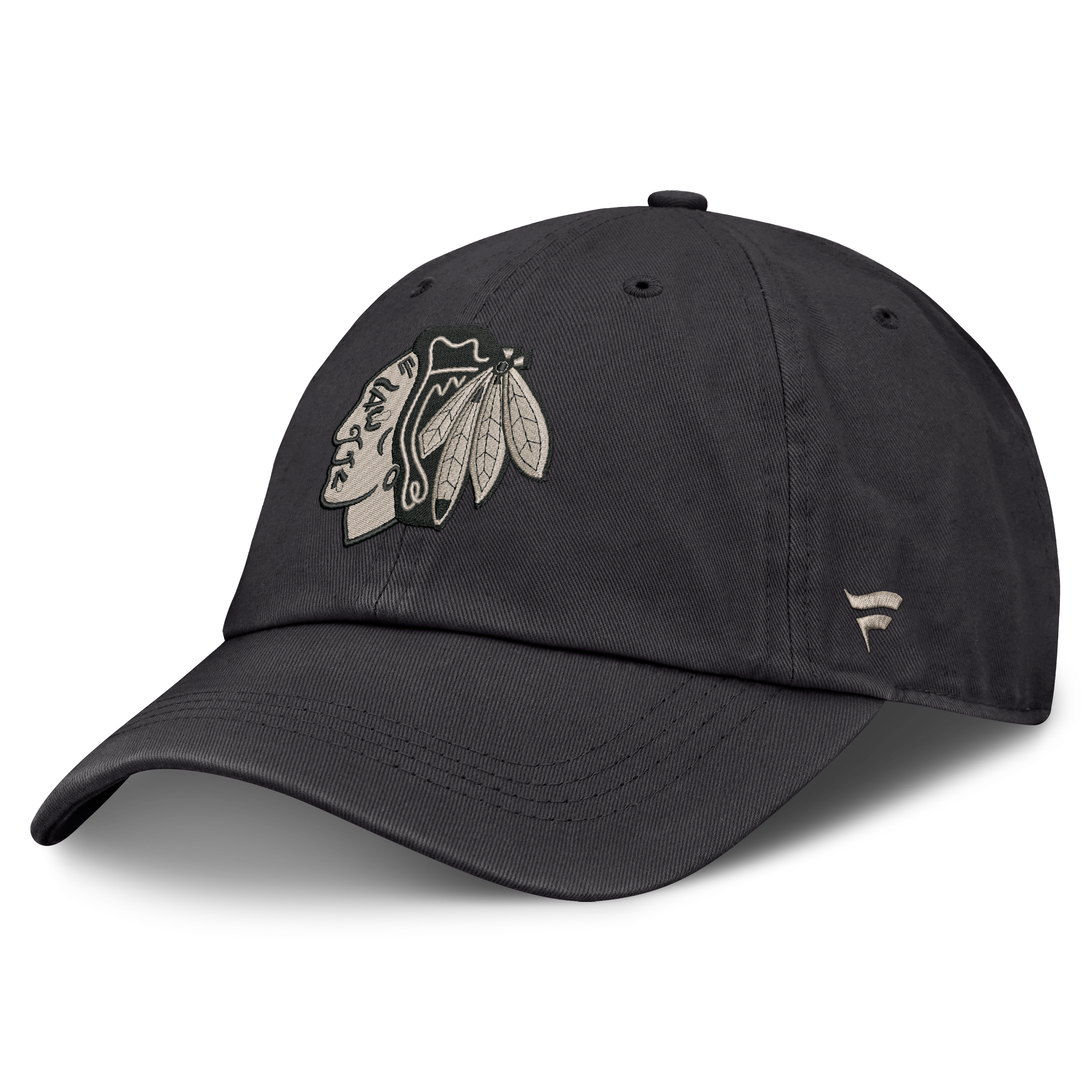 Men's Fanatics Charcoal Chicago Blackhawks Road Phantom Washed Adjustable Hat