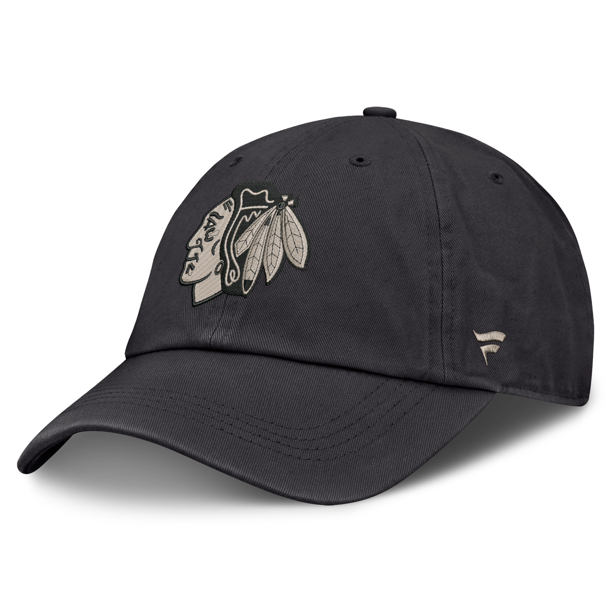 Men's Fanatics Charcoal Chicago Blackhawks Road Phantom Washed Adjustable Hat