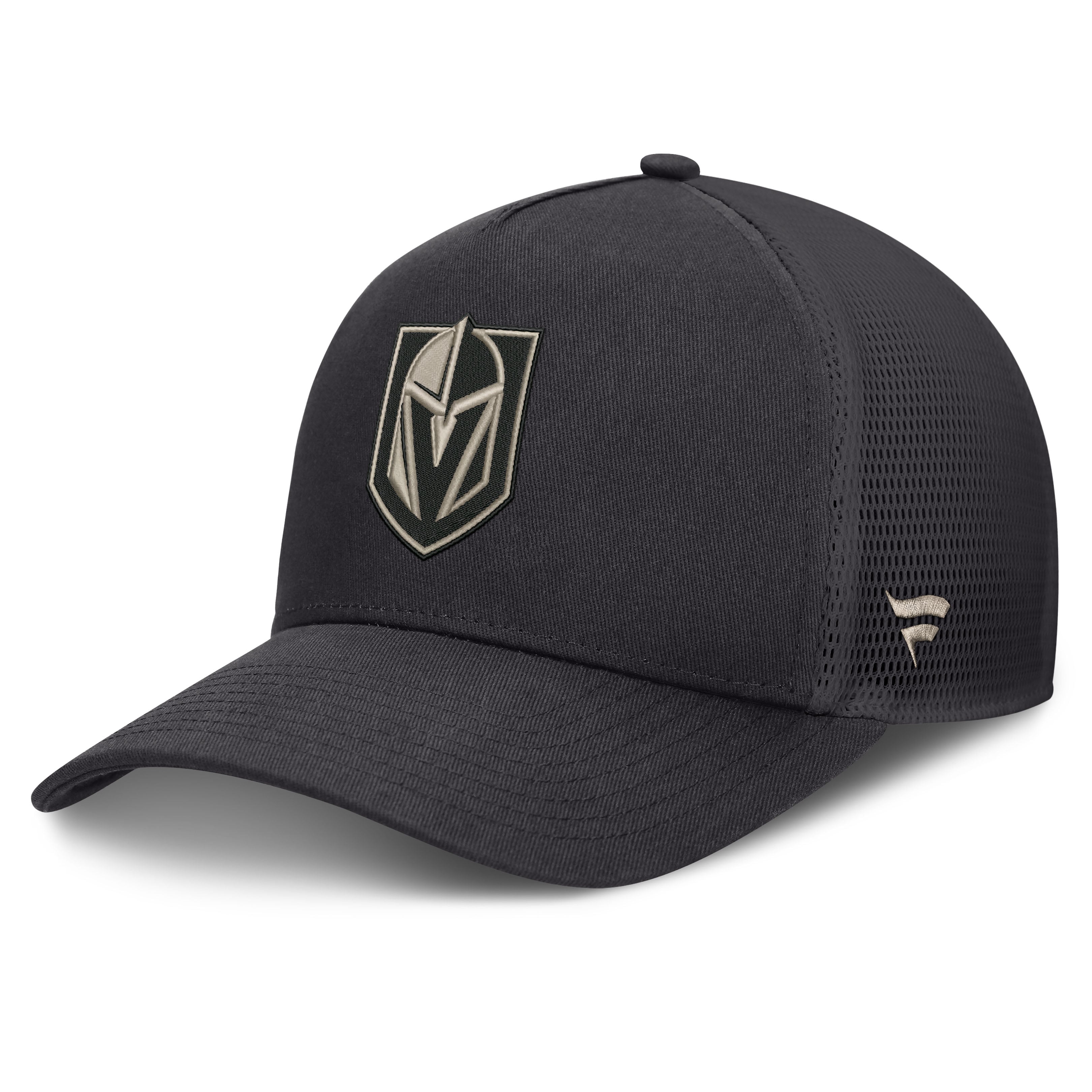 Men's Fanatics Charcoal Vegas Golden Knights Road Soft Wash A-Frame Meshback Hat