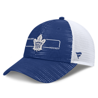 Men's Fanatics Blue Toronto Maple Leafs Authentic Pro Rink Boxed Logo Trucker Hat