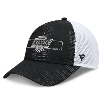 Men's Fanatics Black Los Angeles Kings Authentic Pro Rink Boxed Logo Trucker Hat