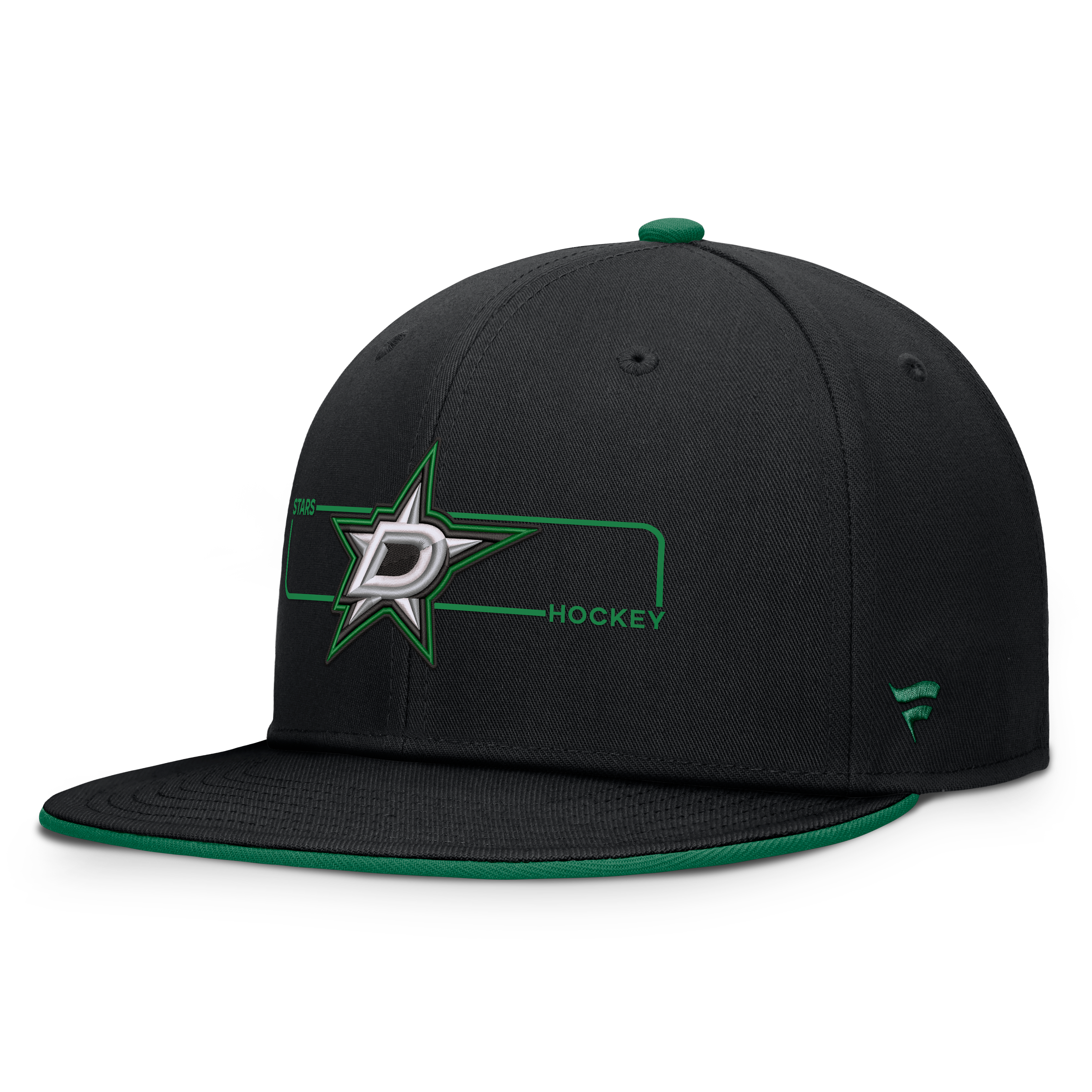 Men's Fanatics Black Dallas Stars Authentic Pro Rink Snapback Hat