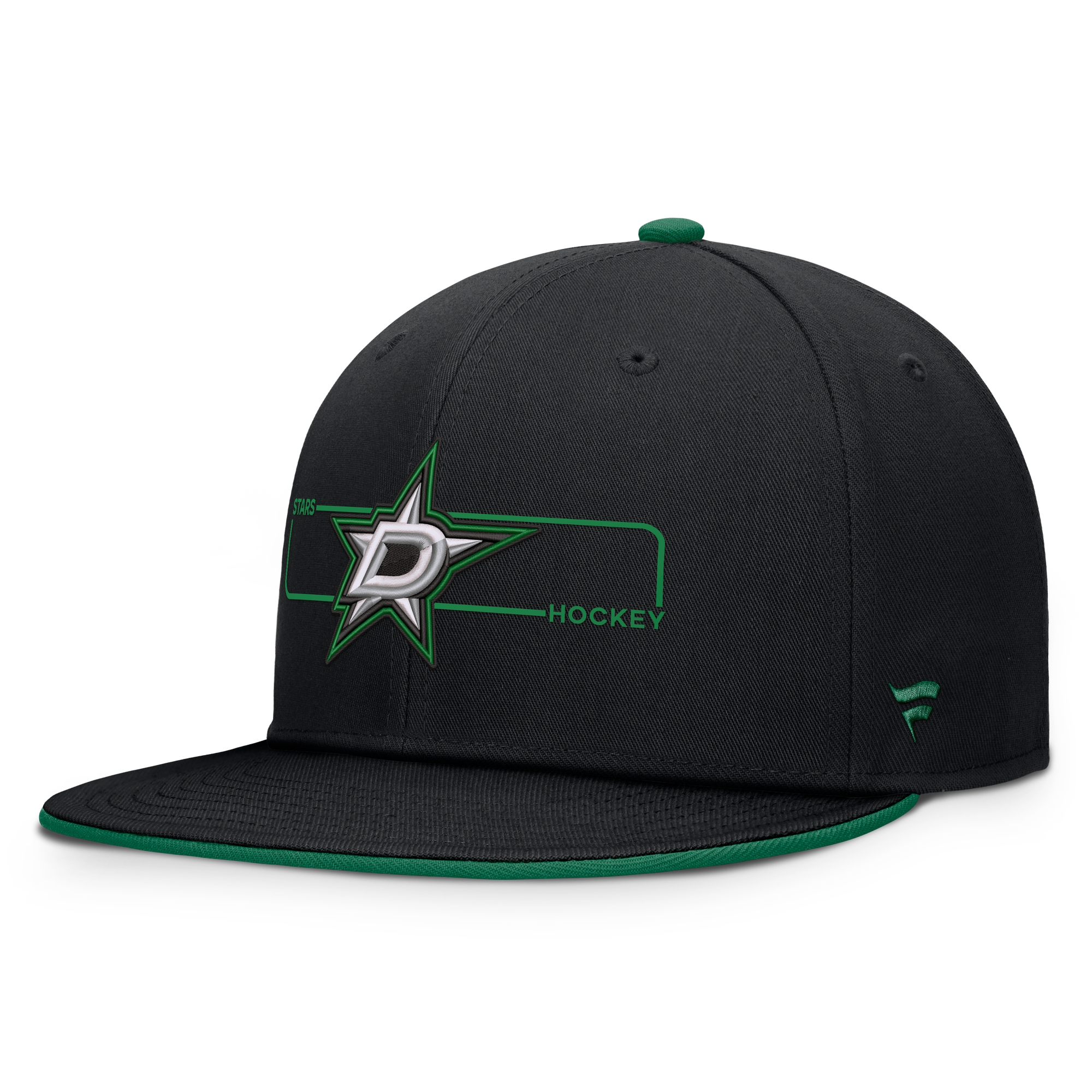 Men's Fanatics Black Dallas Stars Authentic Pro Rink Snapback Hat