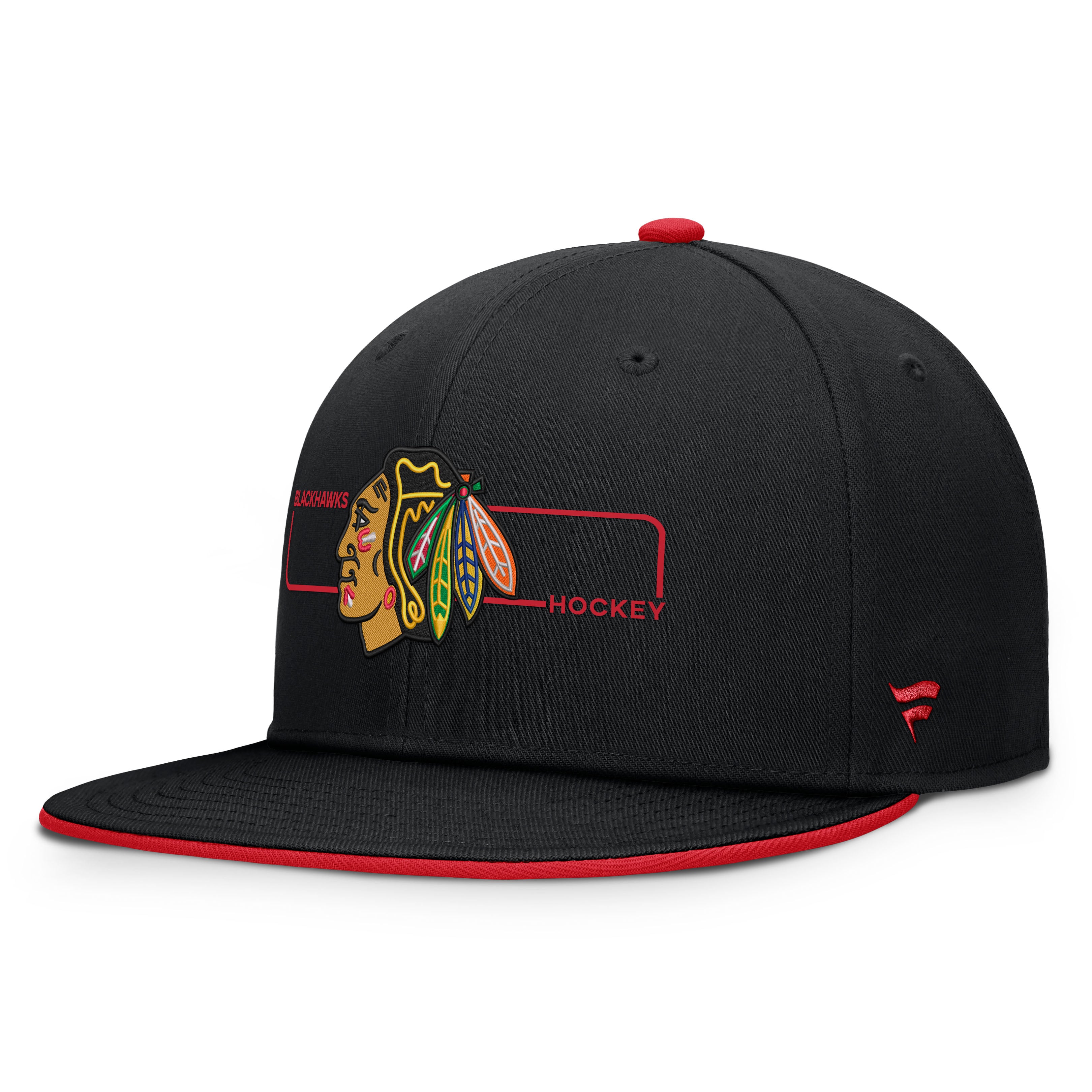 Men's Fanatics Black Chicago Blackhawks Authentic Pro Rink Snapback Hat