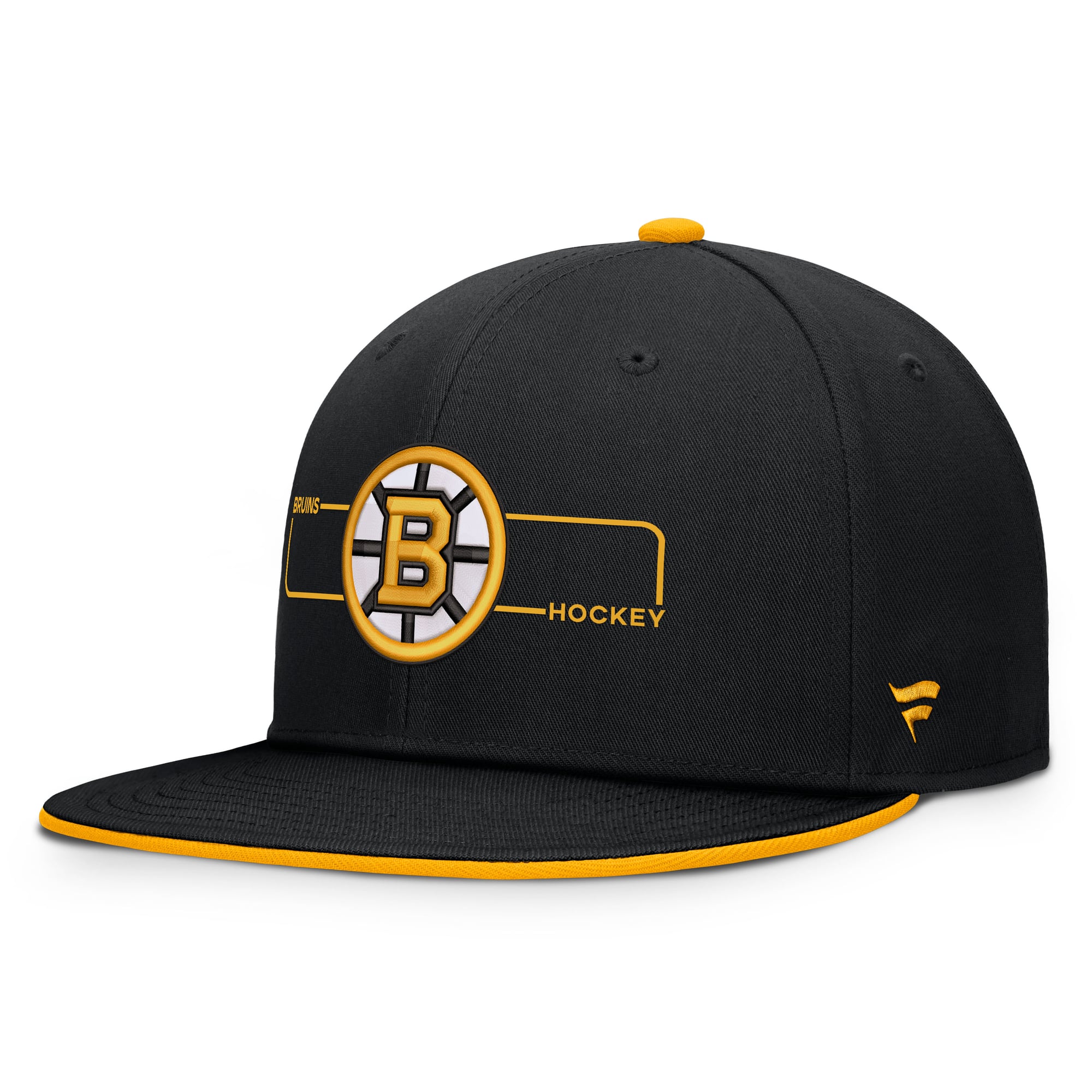 Men's Fanatics Black Boston Bruins Authentic Pro Rink Snapback Hat
