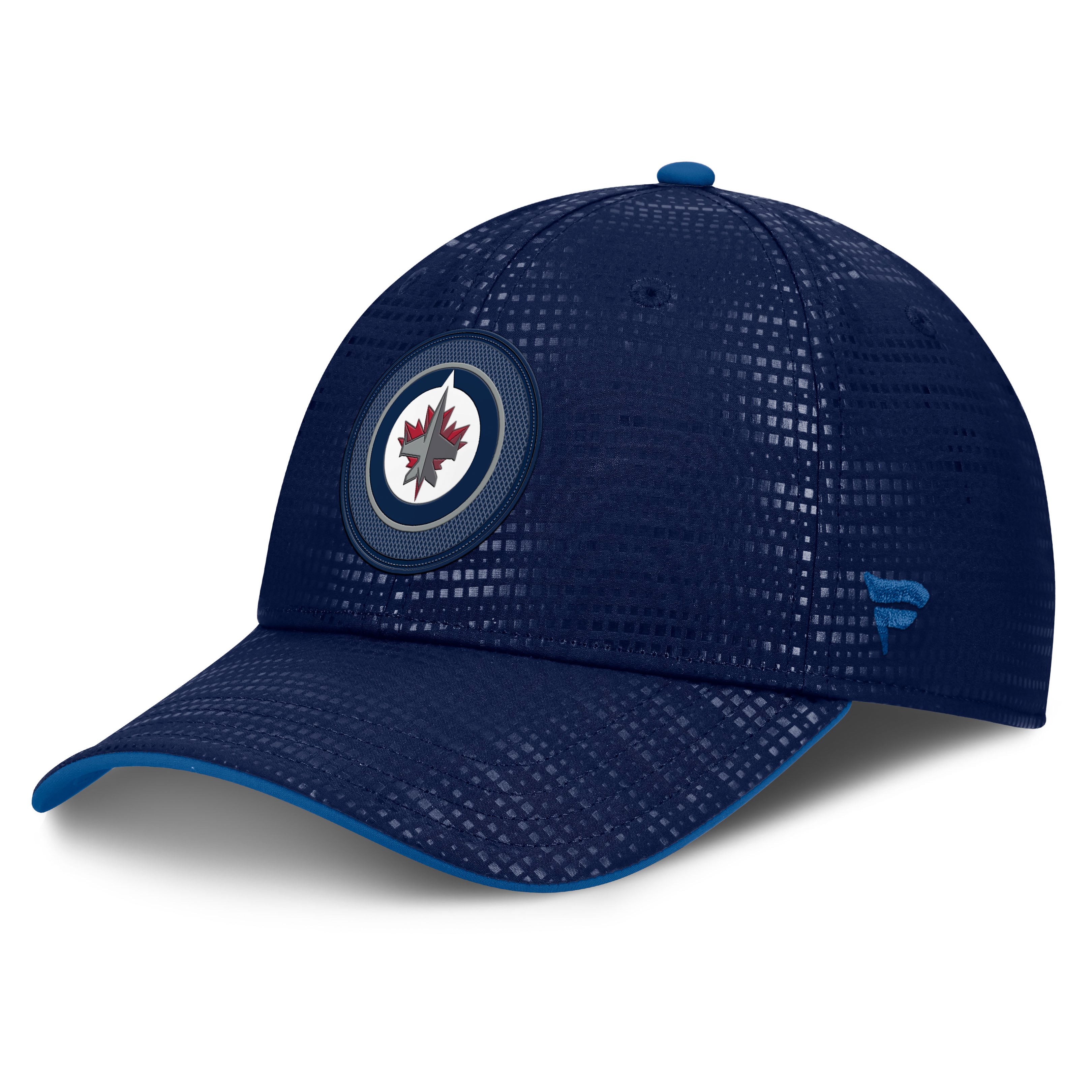Men's Fanatics Navy Winnipeg Jets Authentic Pro Rink Debossed Stretch Fit Hat