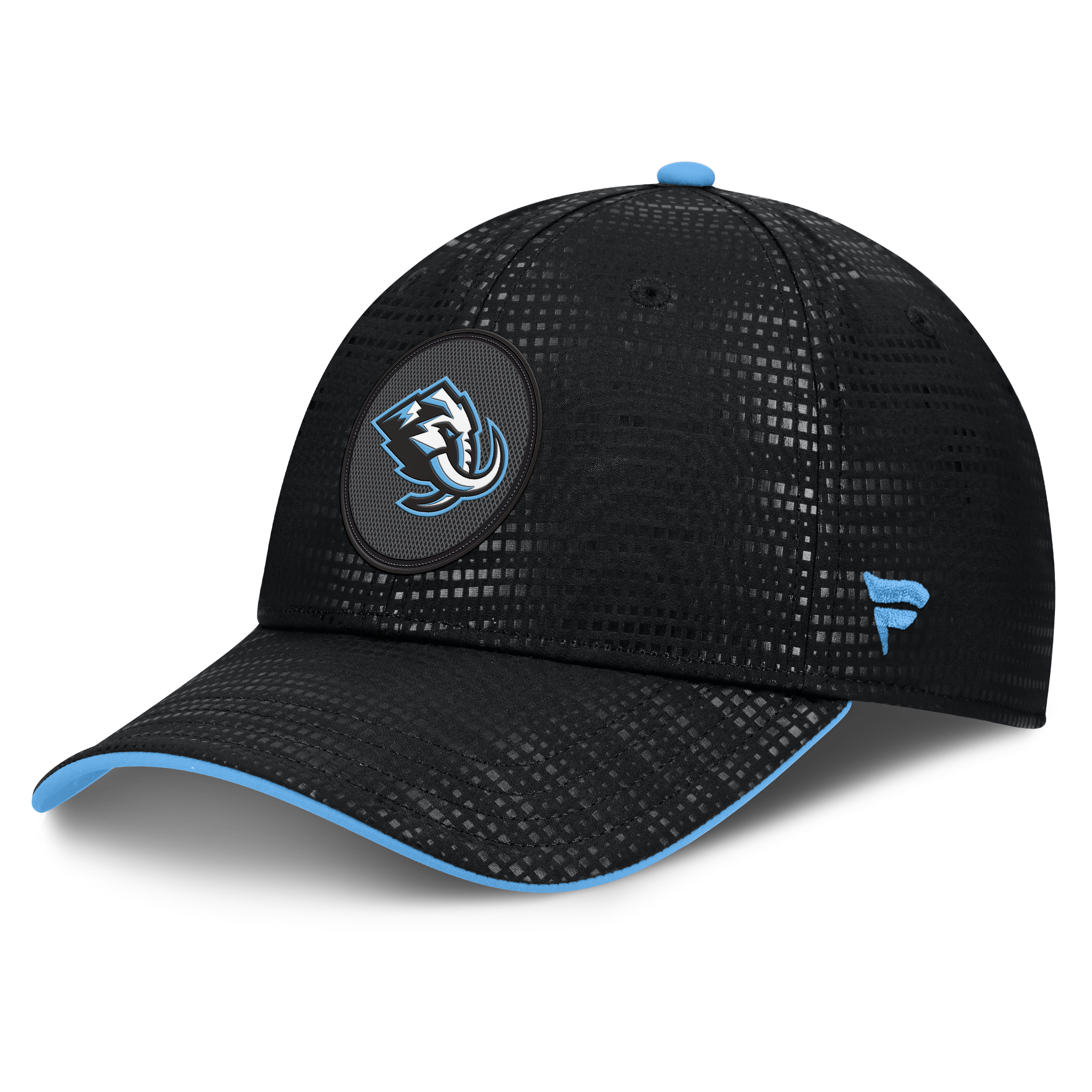 Men's Fanatics Black Utah Mammoth Authentic Pro Rink Debossed Stretch Fit Hat