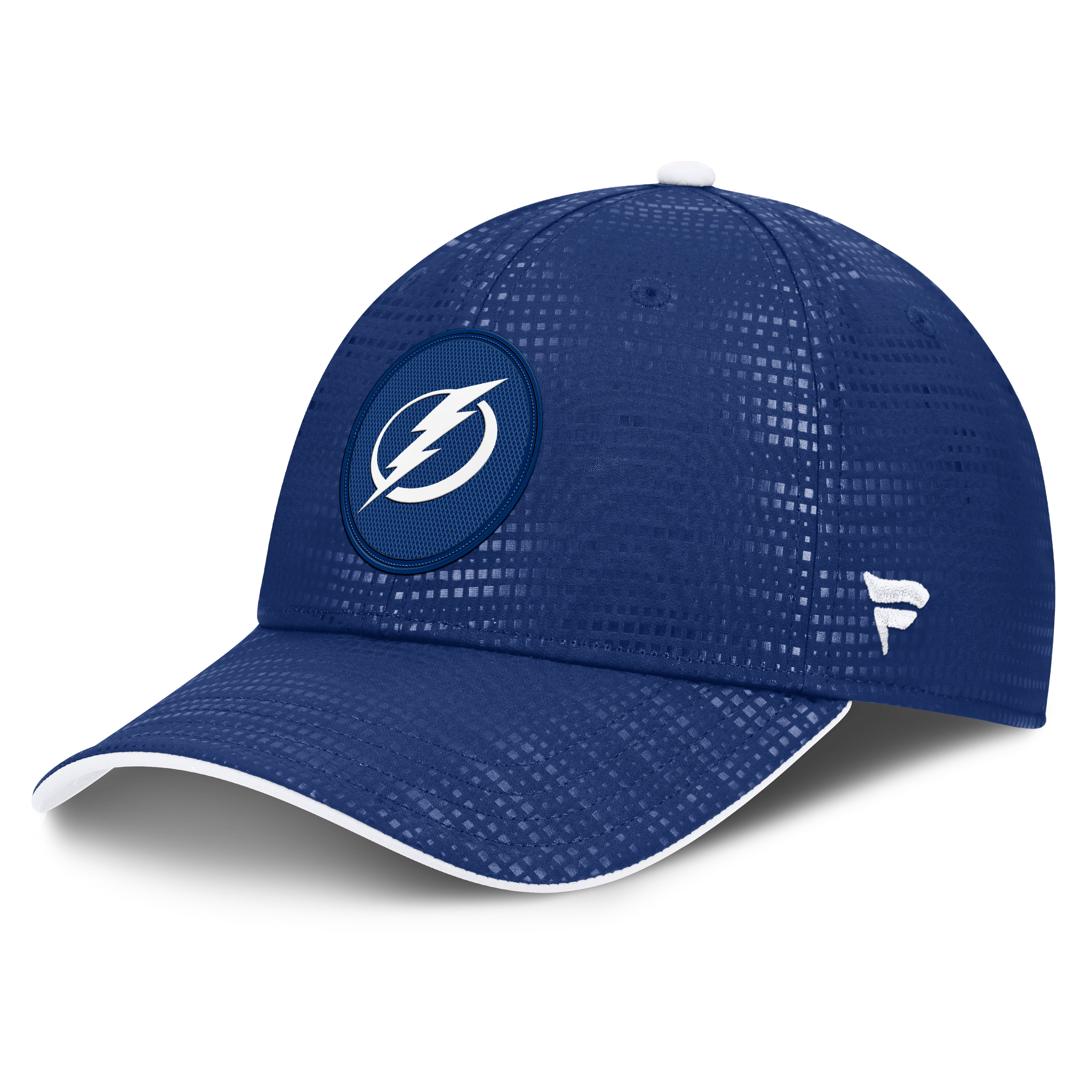 Men's Fanatics Blue Tampa Bay Lightning Authentic Pro Rink Debossed Stretch Fit Hat