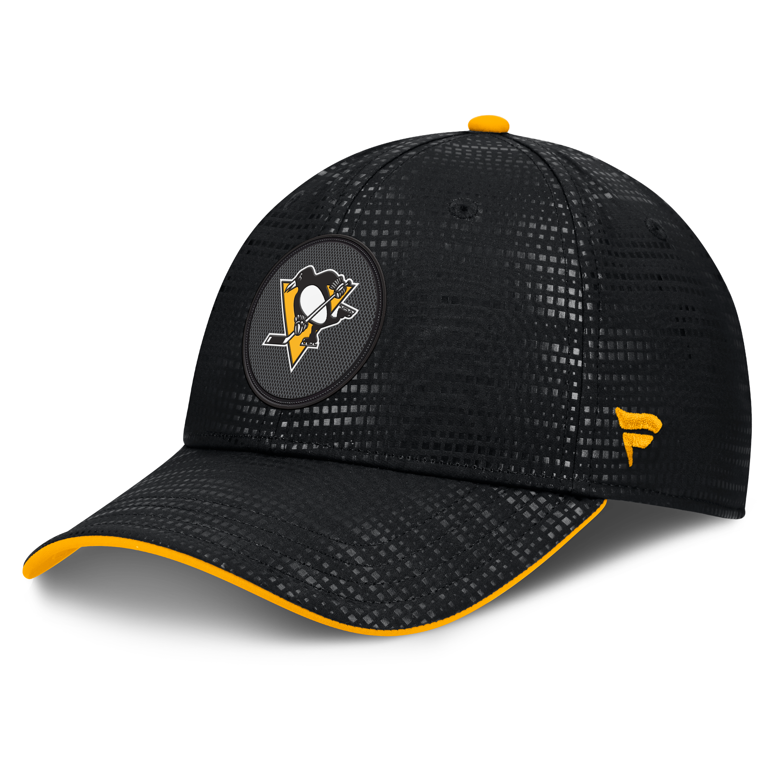 Men's Fanatics Black Pittsburgh Penguins Authentic Pro Rink Debossed Stretch Fit Hat