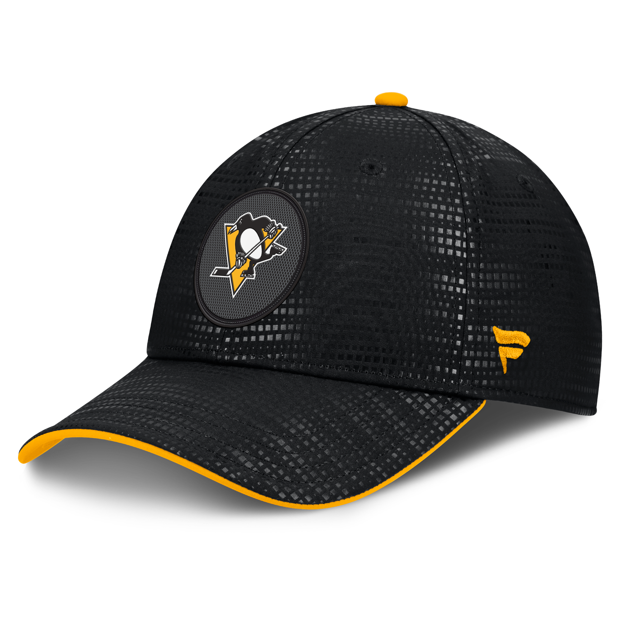 Men's Fanatics Black Pittsburgh Penguins Authentic Pro Rink Debossed Stretch Fit Hat