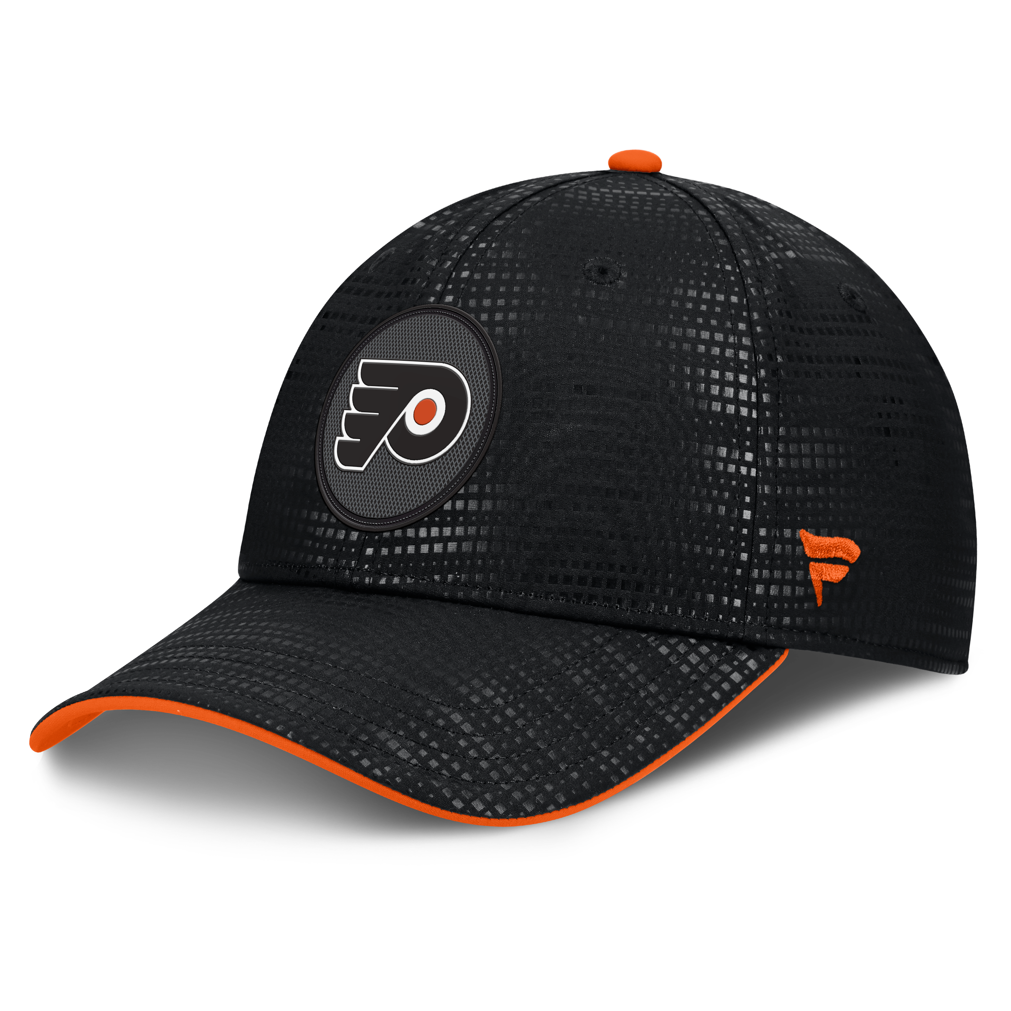 Men's Fanatics Black Philadelphia Flyers Authentic Pro Rink Debossed Stretch Fit Hat