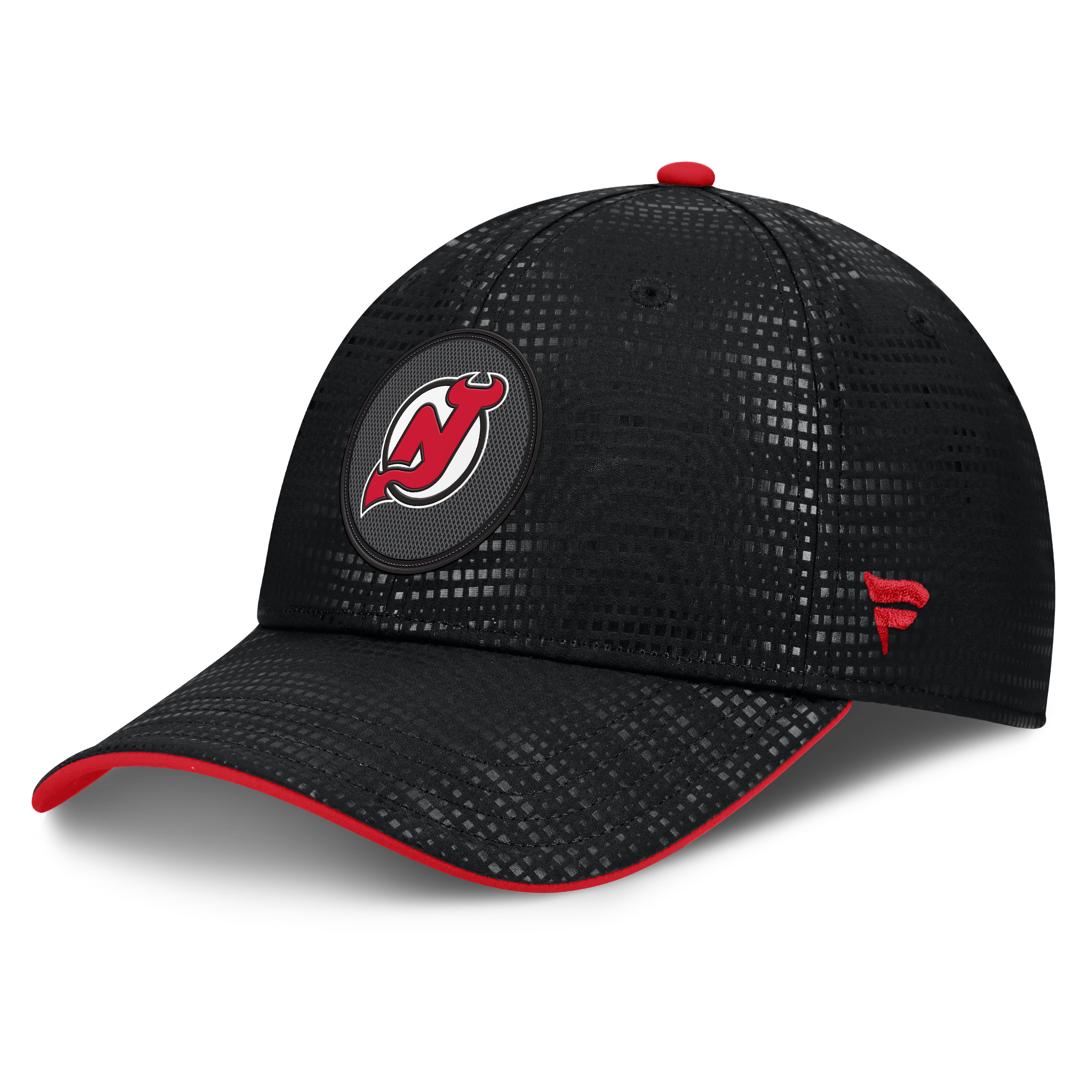 Men's Fanatics Black New Jersey Devils Authentic Pro Rink Debossed Stretch Fit Hat